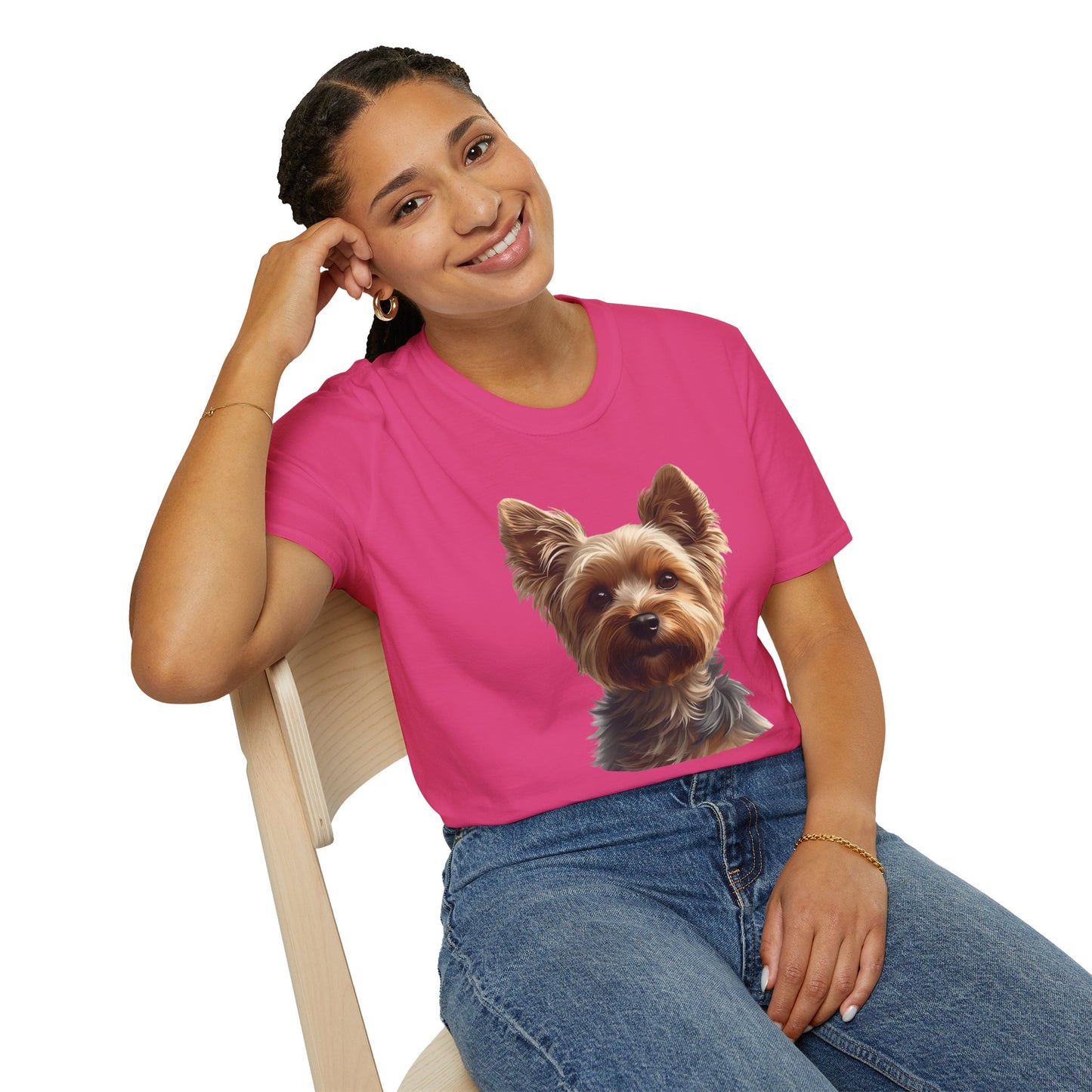 Yorkshire Terrier Dog Portrait Shirt – Yorkie Dog Lover Gift, Cute Dog Mom Tee, Dog Dad Shirt, Pet Breed Apparel