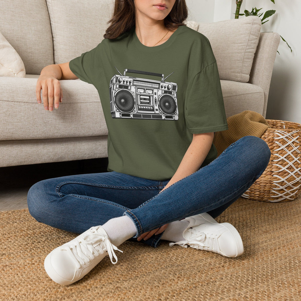Boombox T-Shirt, Retro Music Shirt, Vintage Cassette Radio Tee, 80s 90s Nostalgia, Music Lover Gift