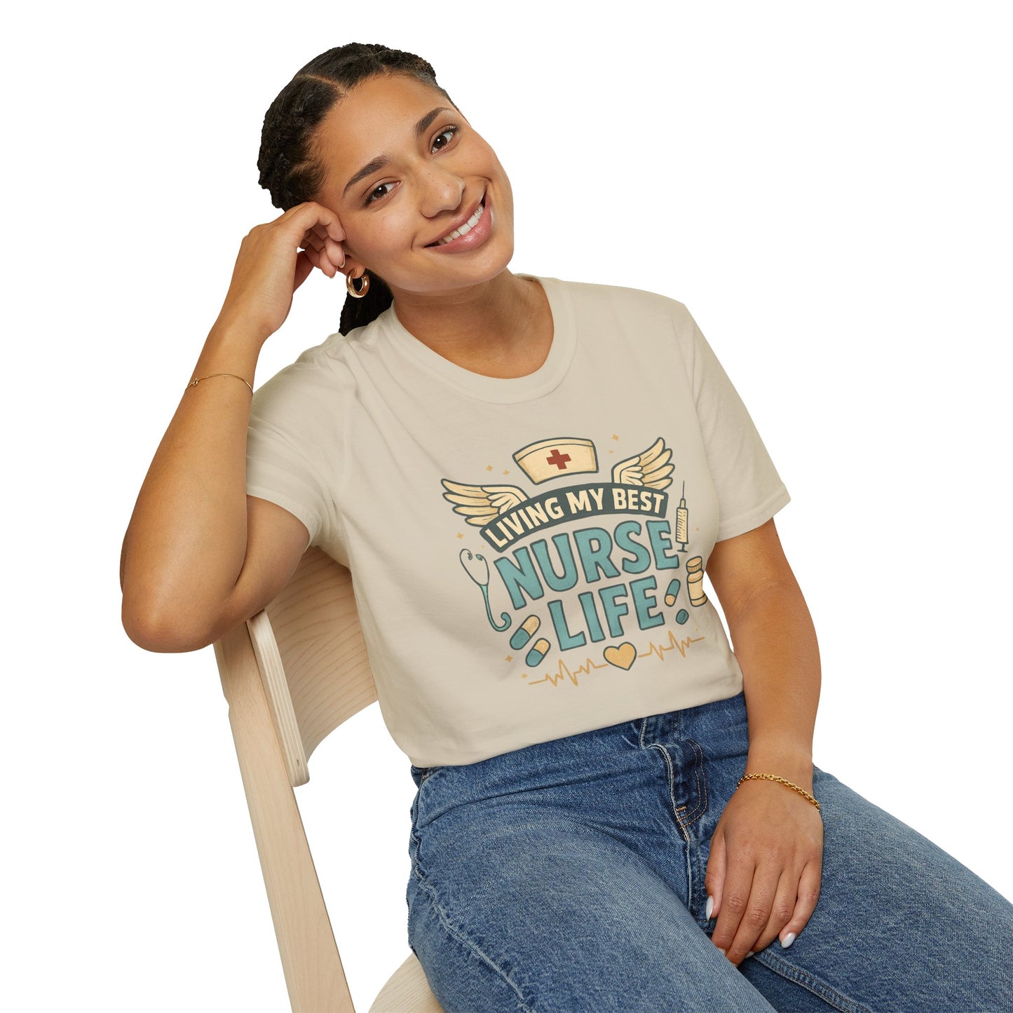 Living My Best Nurse Life Shirt – Cute Nurse Shirt for Women – RN Nurse Life Tee – Nurse Appreciation Gift, Medical Worker Shirt