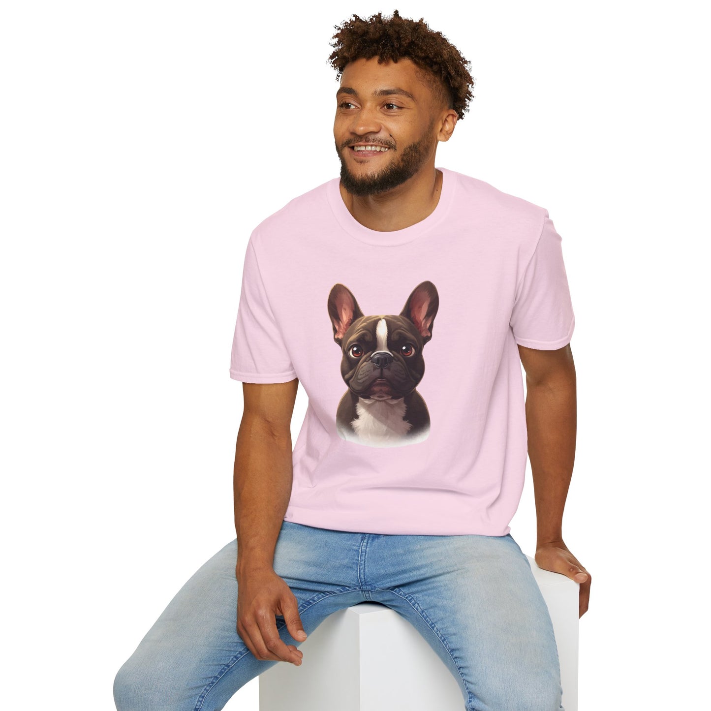 French Bulldog Dog Portrait Shirt – Frenchie Dog Lover Gift, Cute Dog Mom Tee, Dog Dad Shirt, Pet Breed Apparel