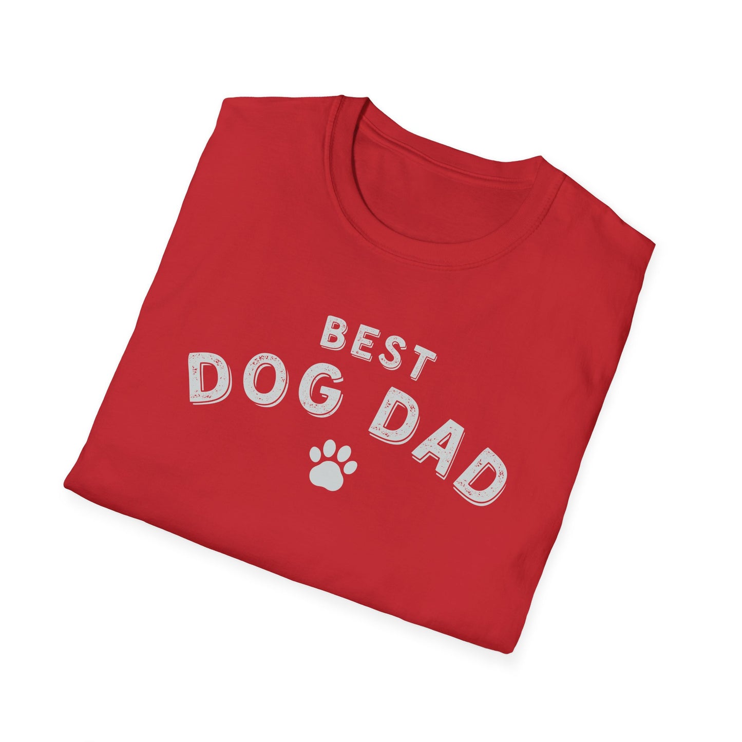 Best Dog Dad T-Shirt – Funny Dog Lover Shirt for Men, Paw Print Pet Dad Tee, Dog Father Gift