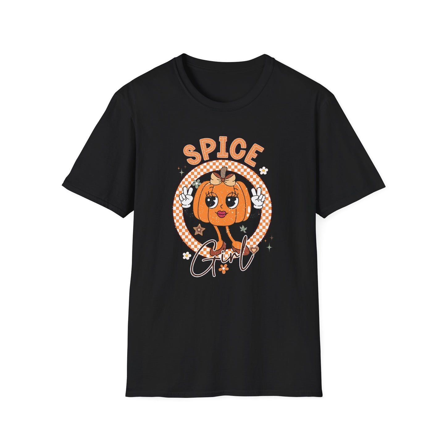 Spice Girl Pumpkin Fall T-Shirt - Cute Women's Autumn Tee, Thanksgiving Shirt, Lady Pumpkin Spice Girl Tee, Cozy Fall Tee for Her