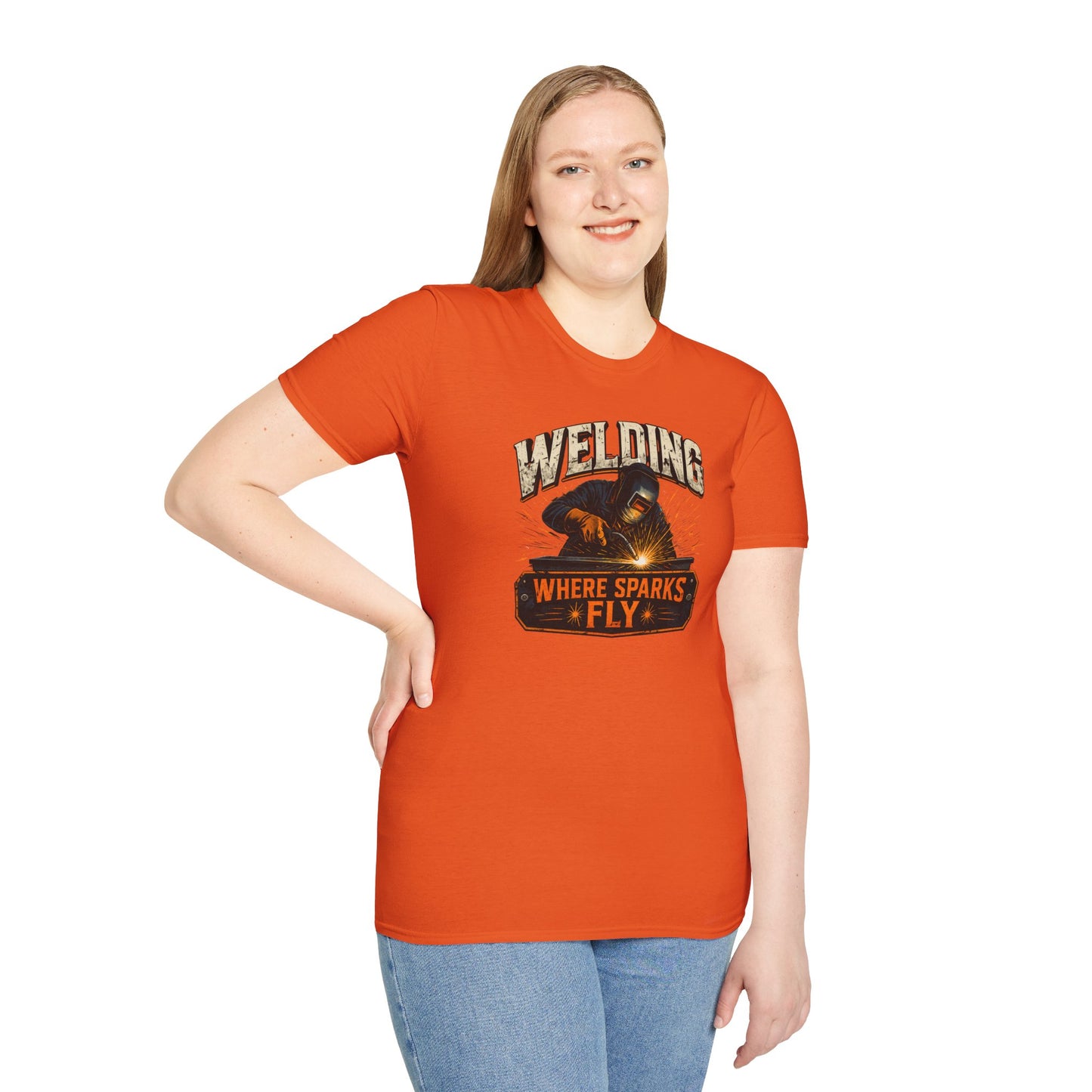 Welding Where Sparks Fly Shirt, Funny Welder T Shirt Gift, Welding Graphic Tee, Metal Worker Shirt, Blue Collar Tee