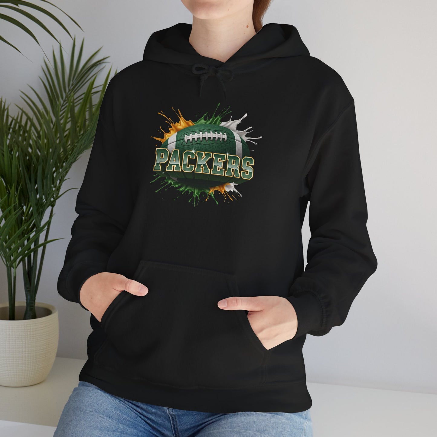 Green Bay Football Hoodie, Green Bay Team Hoodie, Football Gift for Green Bay Fans, Game Day Sports Fan Apparel, Football Fan Gift