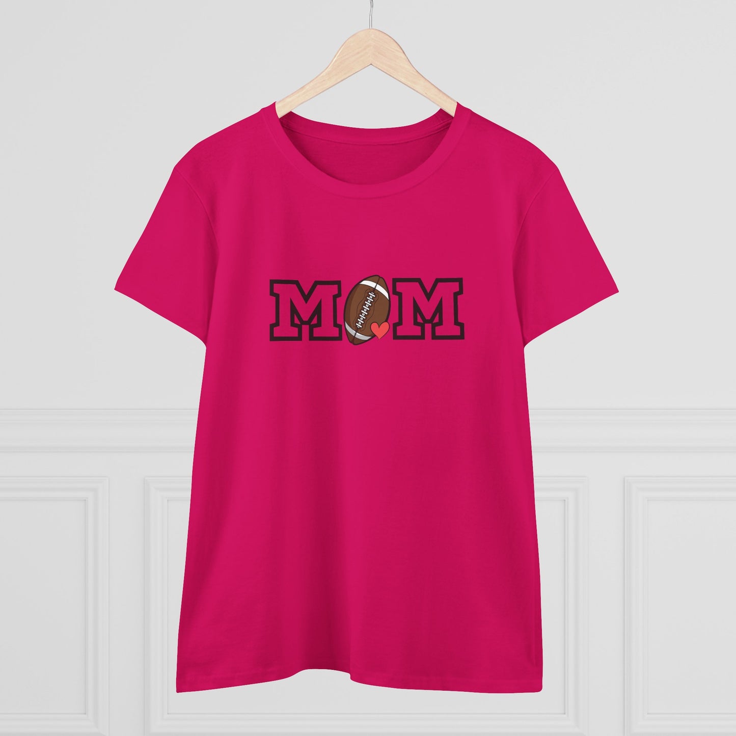 Football Mom Shirt, Sports Mom Gift, Cotton T-Shirt, Football Fan Apparel, Mother's Day Tee, Mom loves Football, Sports Mom
