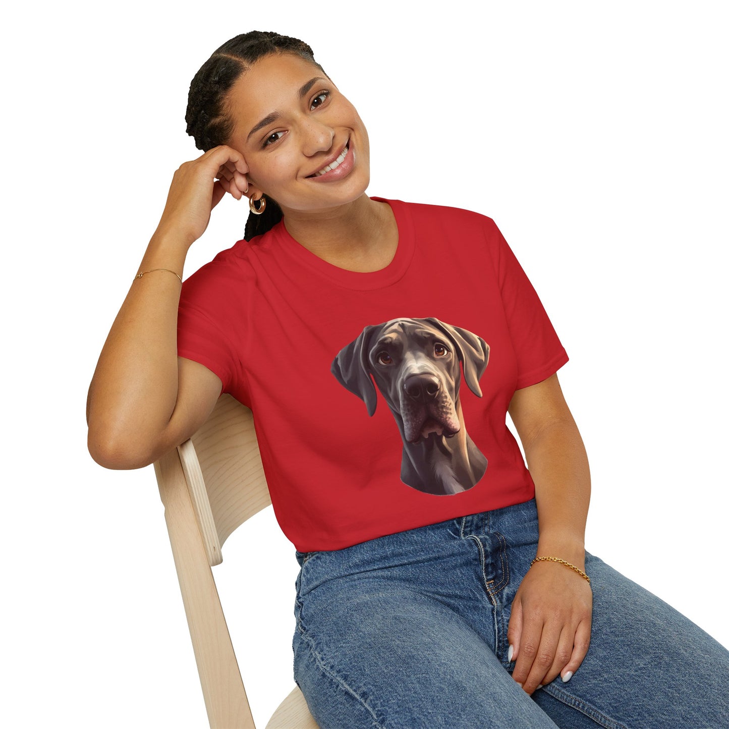 Great Dane Dog Portrait Shirt – Great Dane Dog Lover Gift, Cute Dog Mom Tee, Dog Dad Shirt, Pet Breed Apparel