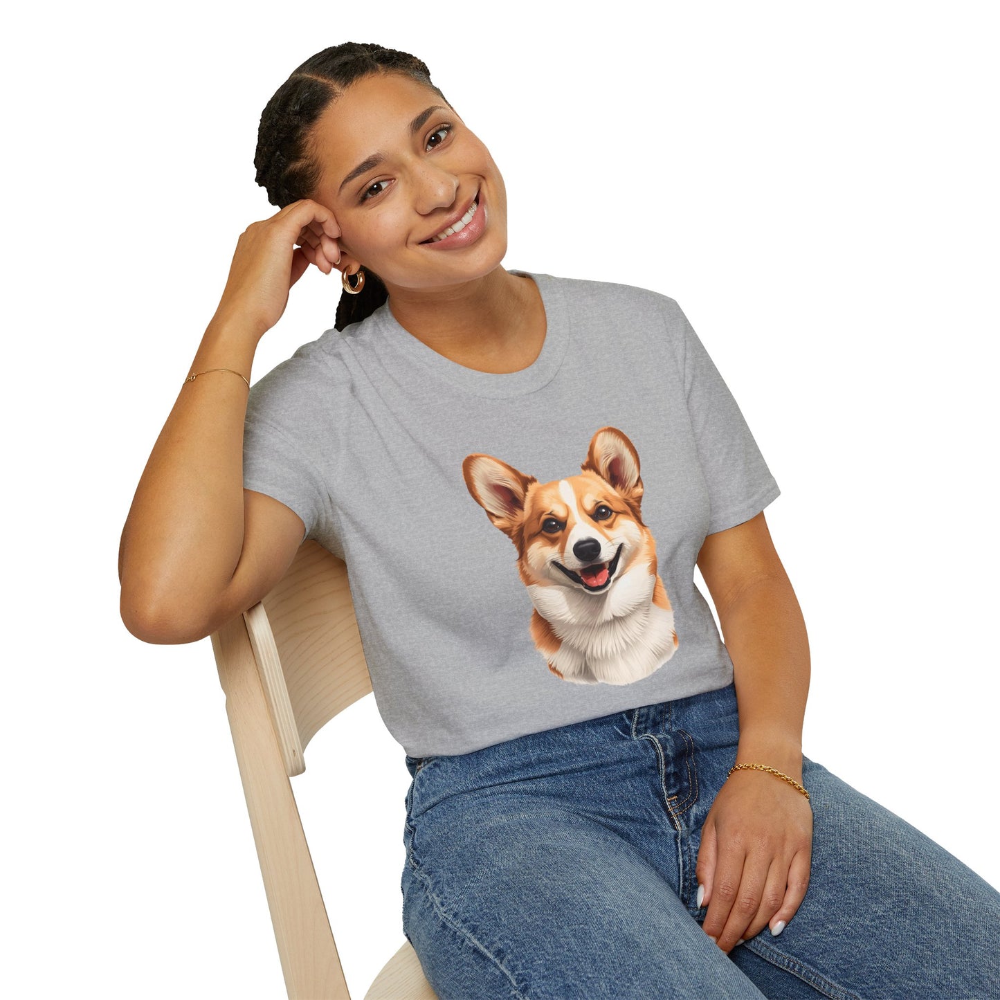 Corgi Dog Portrait Shirt – Corgi Dog Lover Gift, Cute Dog Mom Tee, Dog Dad Shirt, Pet Breed Apparel