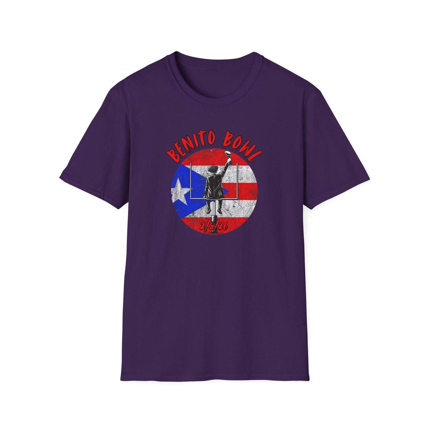 Benito Bowl 2/8/26 T-Shirt – Puerto Rico Heritage Tee, Boricua Pride Football Fan Shirt