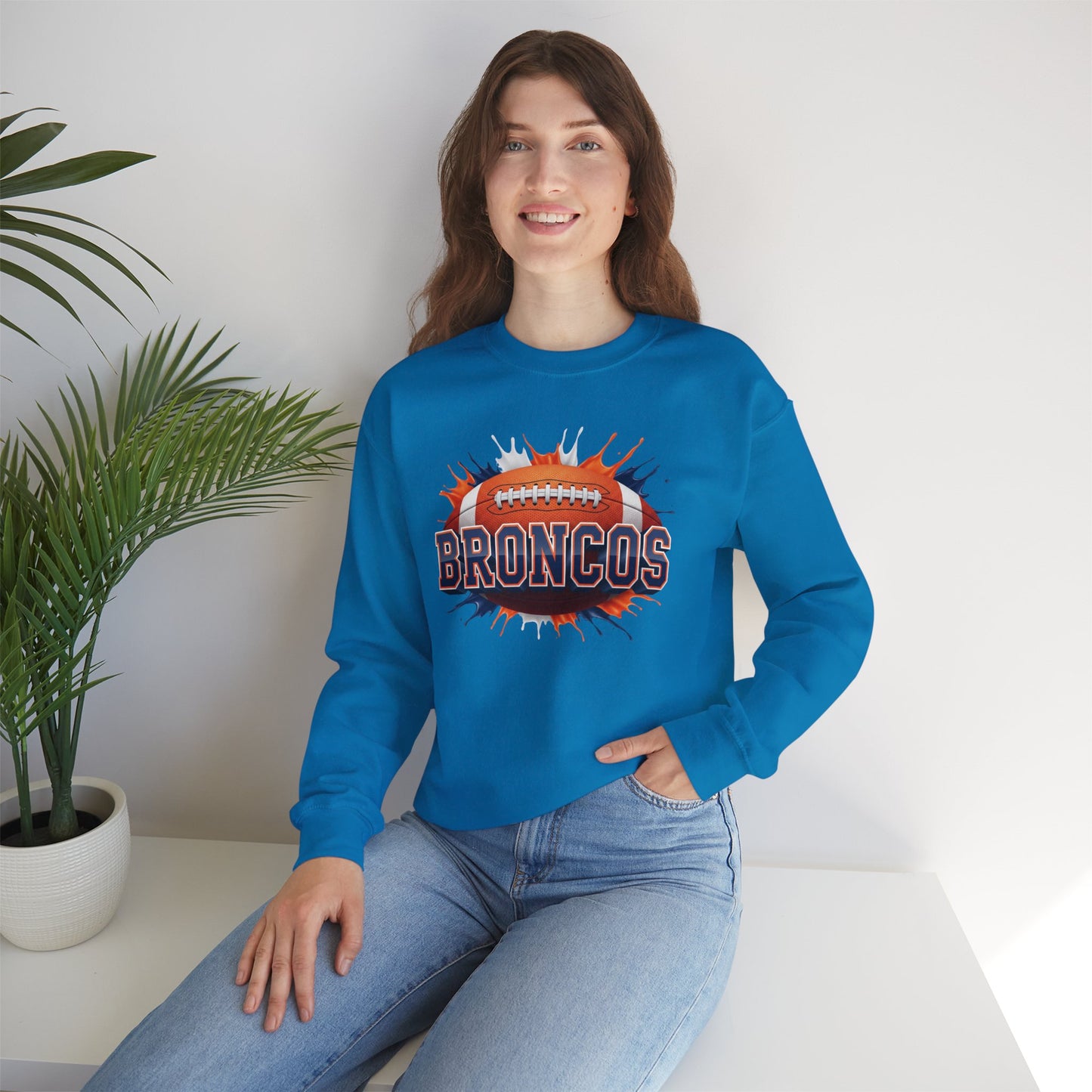 Denver Football Sweatshirt, Denver Team Sweatshirt, Football Gift for Denver Fans, Game Day Sports Fan Football Apparel