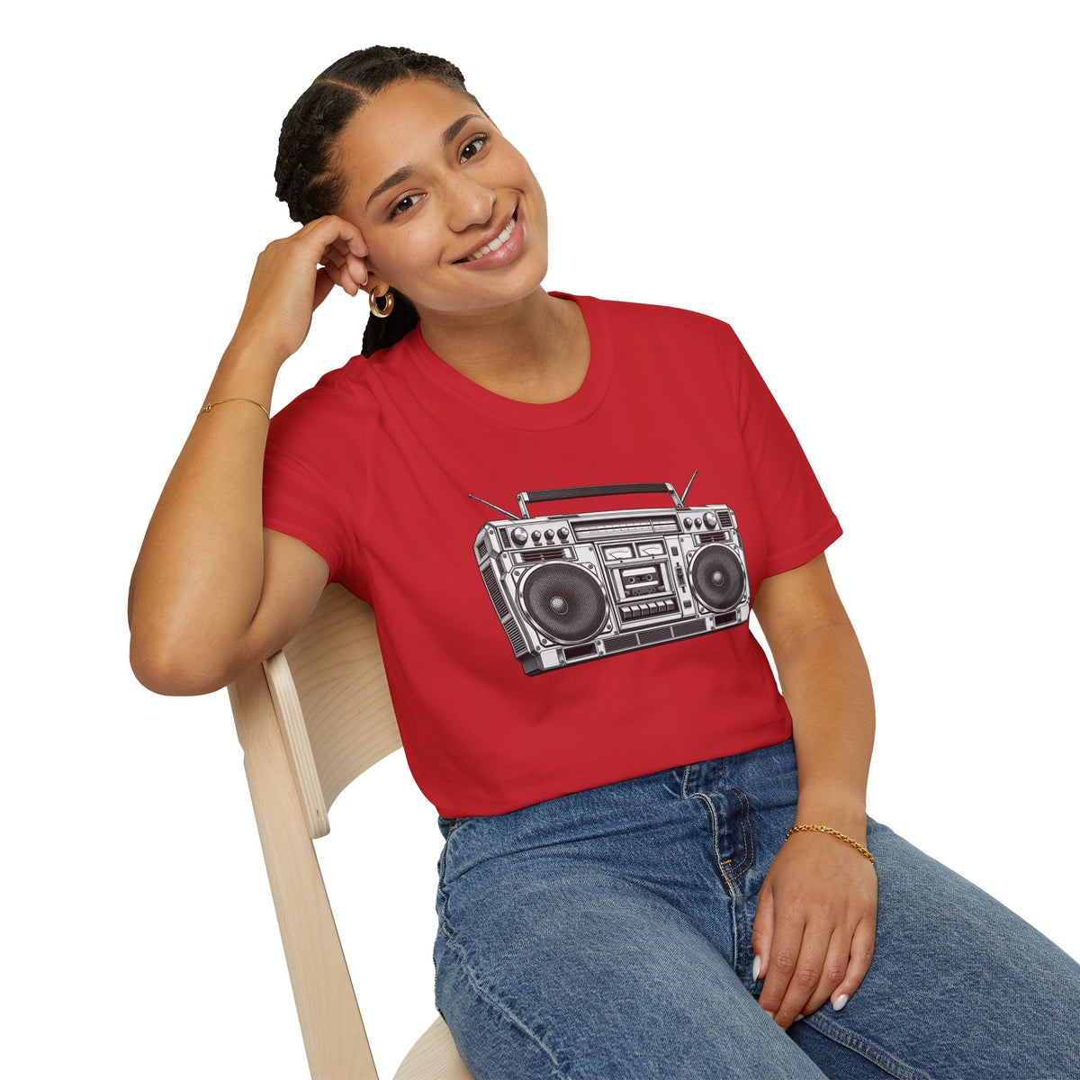 Boombox T-Shirt, Retro Music Shirt, Vintage Cassette Radio Tee, 80s 90s Nostalgia, Music Lover Gift