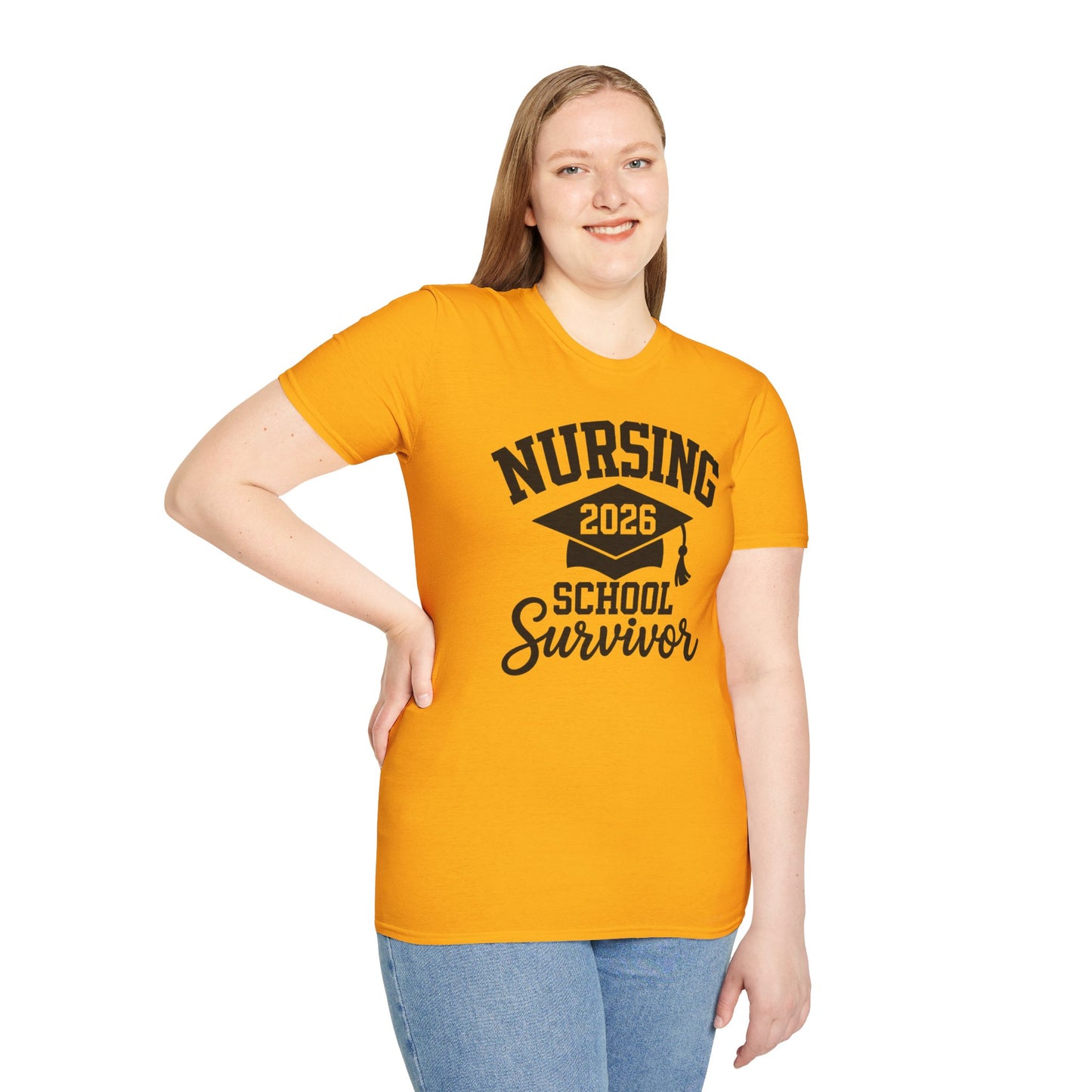 Nursing 2026 School Survivor T-Shirt, Nurse Graduation Shirt, RN Student Gift, Nursing School Grad Tee