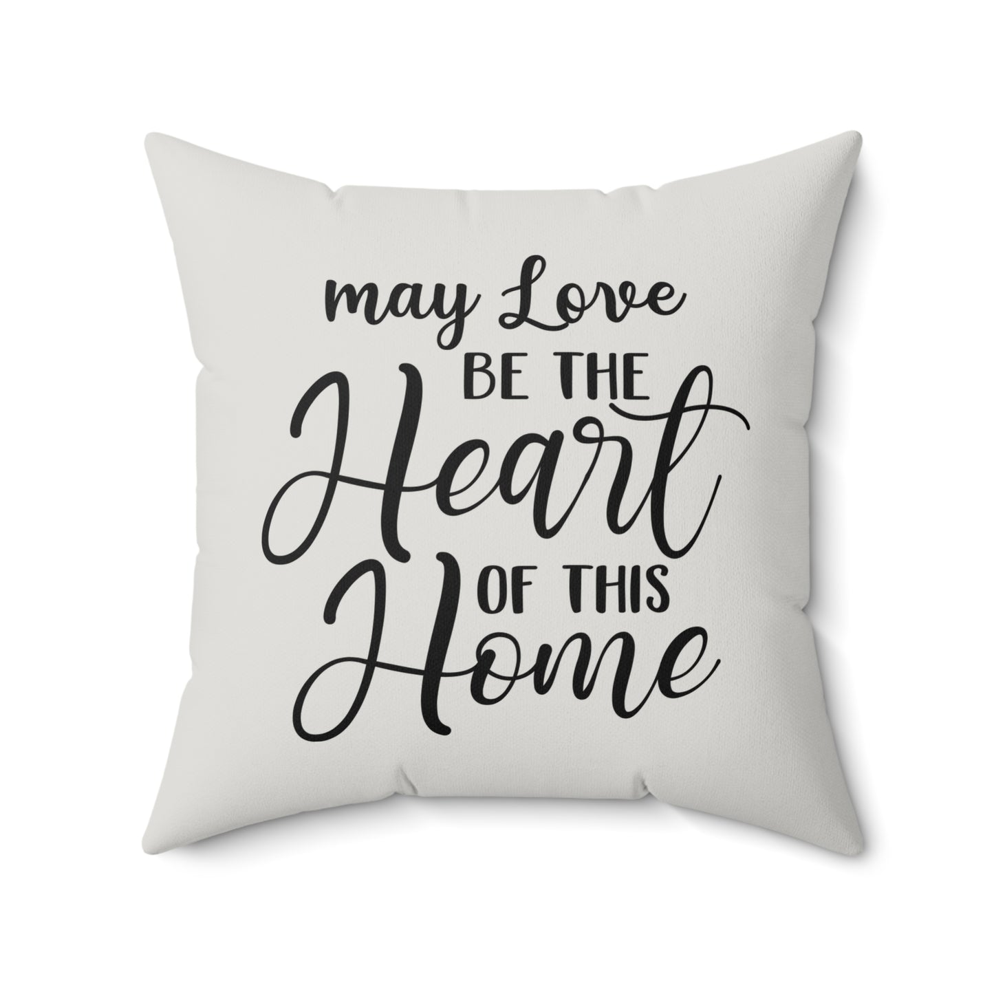 Heart of this Home Quote Pillow, Faux Suede Throw Cushion for Home Decor, Gift for friends and family, Living Room Accent, Couch Pillow