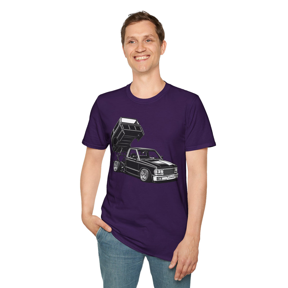 Lowrider Truck Shirt, Mini Truck T-Shirt, Custom Lowered Truck Tee, Car Enthusiast Gift, Mini Truck Bed Dancer, Garage Wear