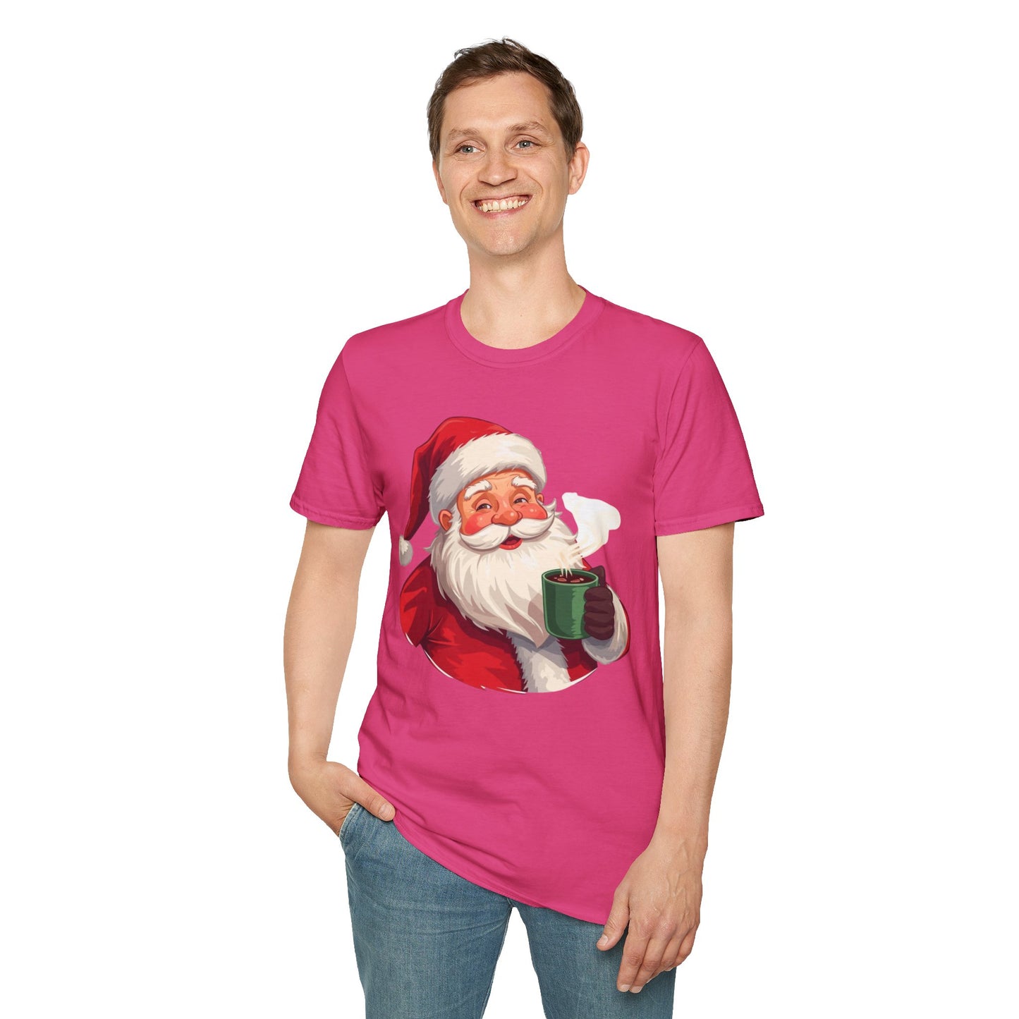 Santa enjoying Hot Chocolate Shirt, Family Christmas Shirts, Christmas T Shirt, Holiday Shirt, Cute Xmas Shirt for the family, Holiday Gift