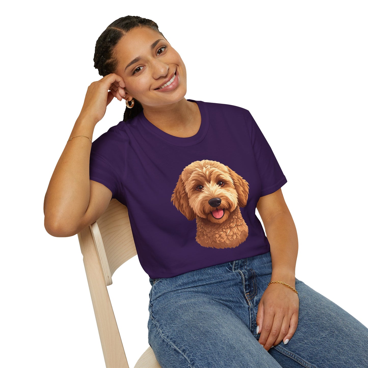 Goldendoodle Dog Portrait Shirt – Goldendoodle Dog Lover Gift, Cute Dog Mom Tee, Dog Dad Shirt, Pet Breed Apparel