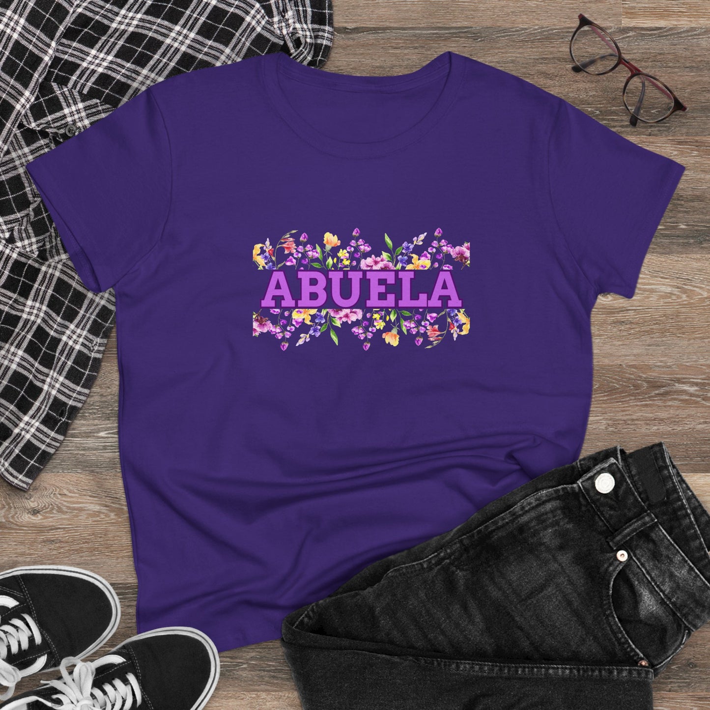 Abuela con Flores Shirt, Gift for Grandma, Gift for Abuela, Mothers Day Gift, Dia de las madres regalo, Abuela Gifts, Gift for Mom