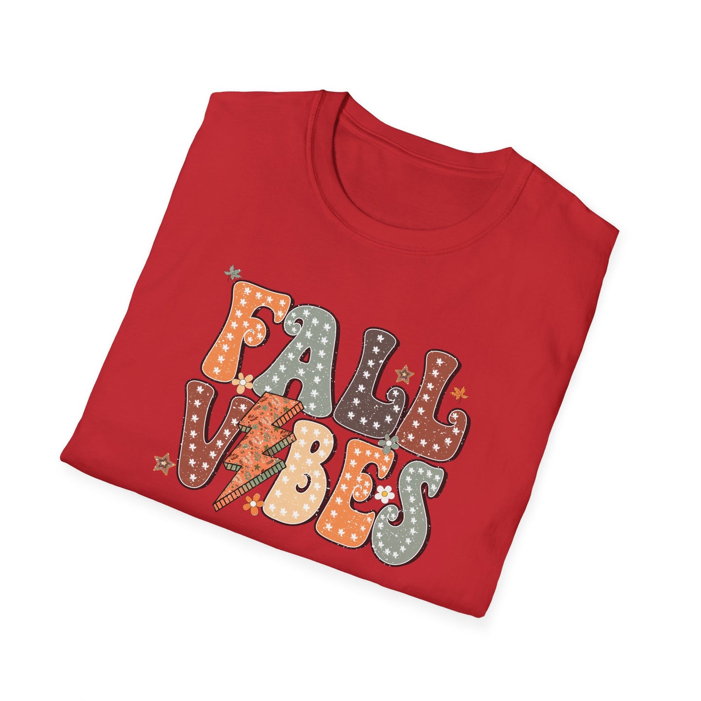 Fall Vibes T-Shirt, Autumn Graphic Tee, Cozy Shirt, Relaxing Casual Top, Seasonal Clothing, Thanksgiving Tee, Friendsgiving gift