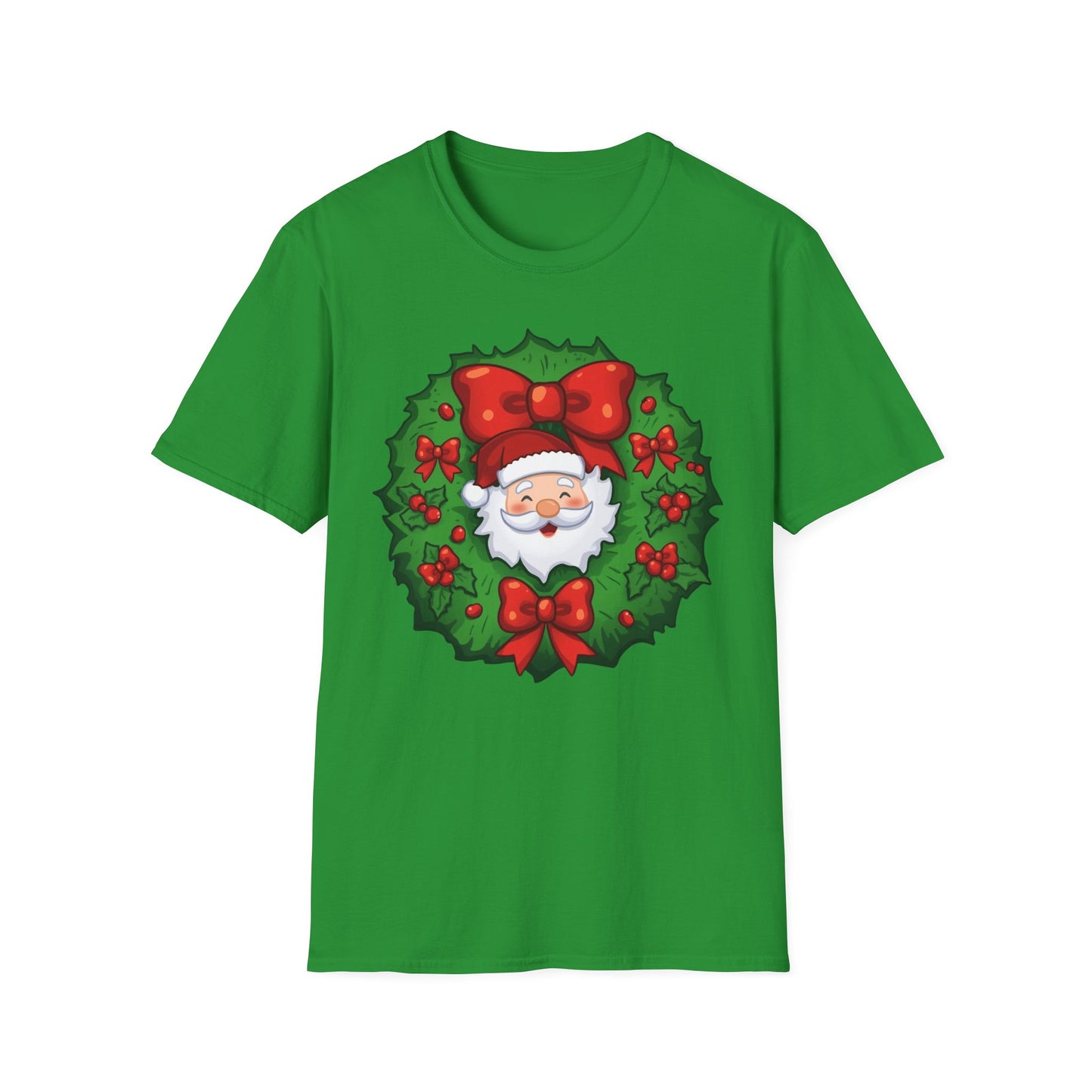 Santa Wreath Shirt, Family Christmas Shirts, Christmas T Shirt, Holiday Shirt, Cute Xmas Shirt for the family, Holiday Gift