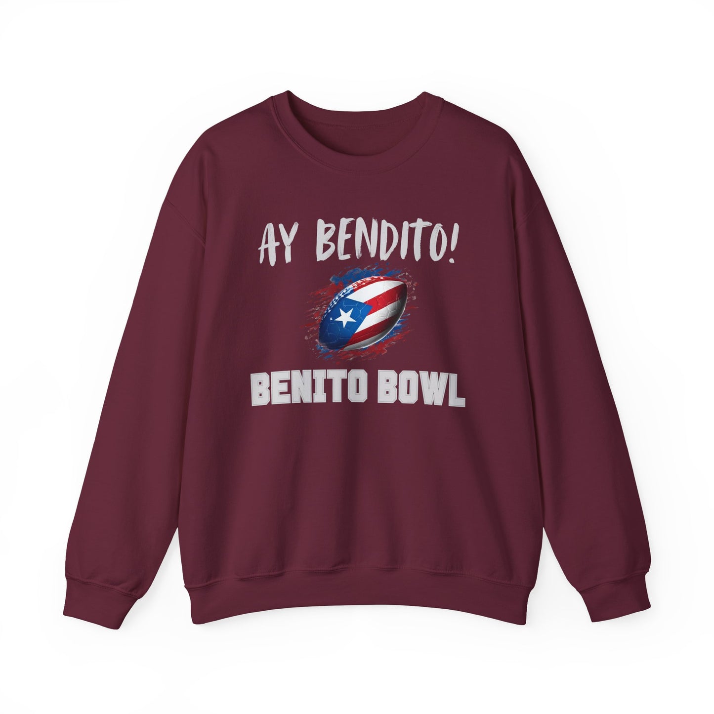 Ay Bendito! Benito Bowl Sweatshirt, Halftime Benito Shirt, Football Fan Gift, Benito Sweatshirt, Puerto Rico Heritage Boriqua Pride Gift