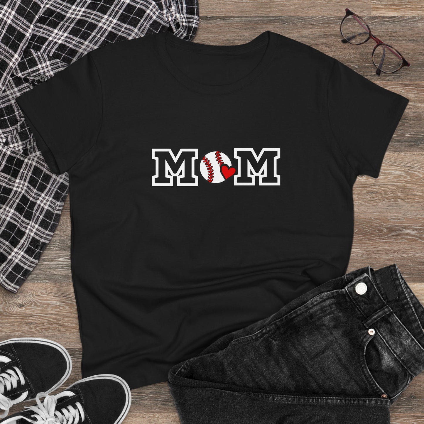 Baseball Mom Shirt, Sports Mom Gift, Cotton T-Shirt, Baseball Fan Apparel, Mother's Day Tee, Mom loves Baseball, Sports Mom