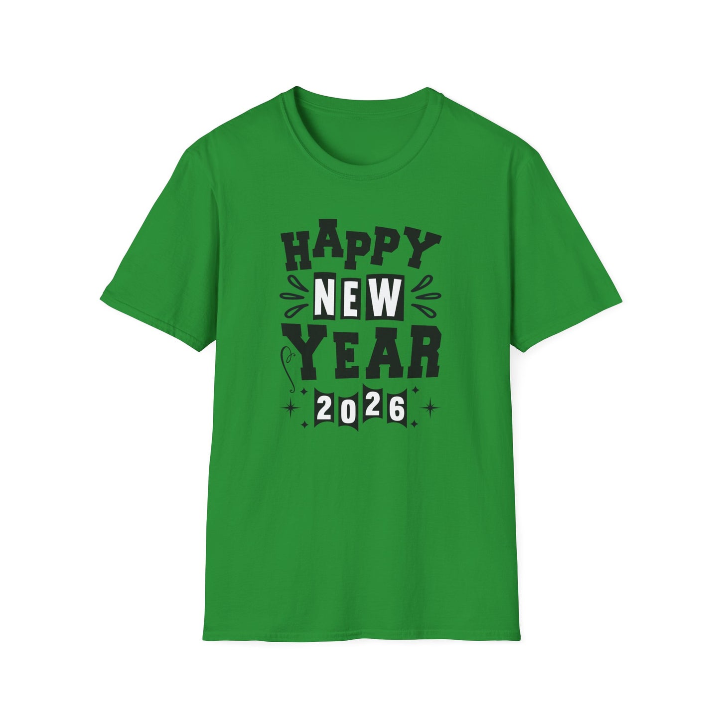 Happy New Year 2026 T-Shirt – Retro New Year Graphic Tee, NYE Party Shirt, Vintage Bold Typography 2026 Shirt, New Year’s Eve Countdown Outfit