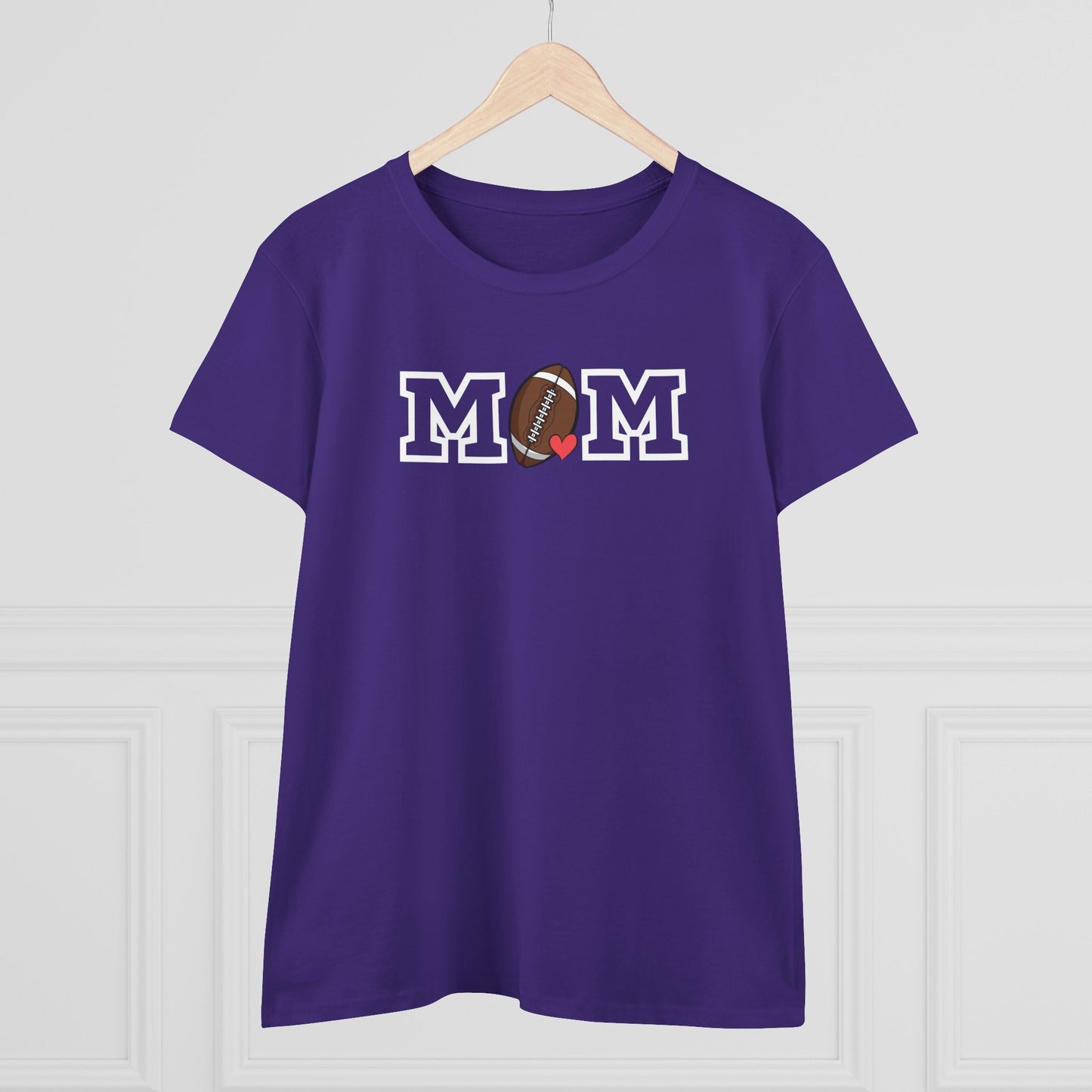 Football Mom Shirt, Sports Mom Gift, Cotton T-Shirt, Football Fan Apparel, Mother's Day Tee, Mom loves Football, Sports Mom