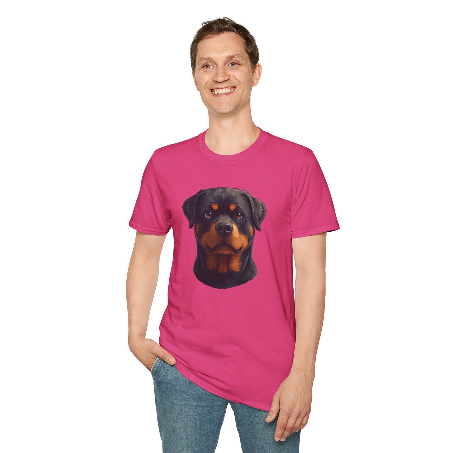Rottweiler Dog Portrait Shirt – Rottweiler Dog Lover Gift, Cute Dog Mom Tee, Dog Dad Shirt, Pet Breed Apparel