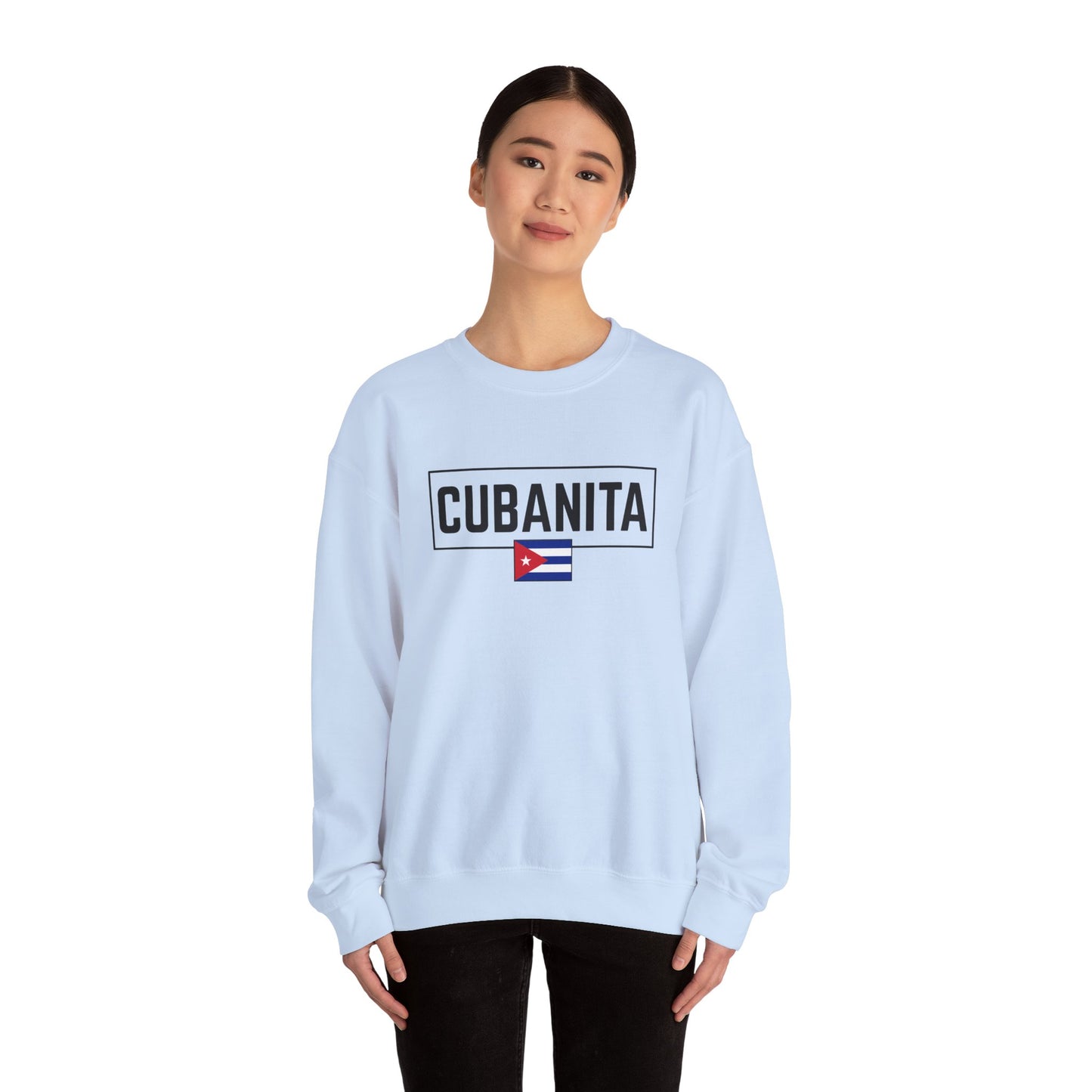CUBANITA Sweatshirt – Cuban Flag Sweatshirt for Women, Latino Pride Sweatshirt, Cuba Heritage Top, Cuban Culture Graphic Sweatshirt
