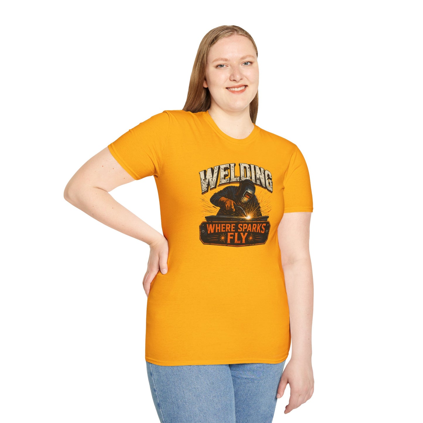 Welding Where Sparks Fly Shirt, Funny Welder T Shirt Gift, Welding Graphic Tee, Metal Worker Shirt, Blue Collar Tee