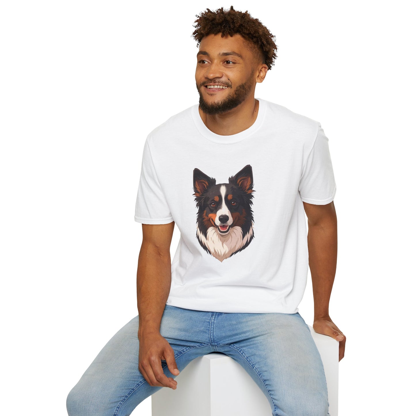 Border Collie Dog Portrait Shirt – Border Collie Dog Lover Gift, Cute Dog Mom Tee, Dog Dad Shirt, Pet Breed Apparel