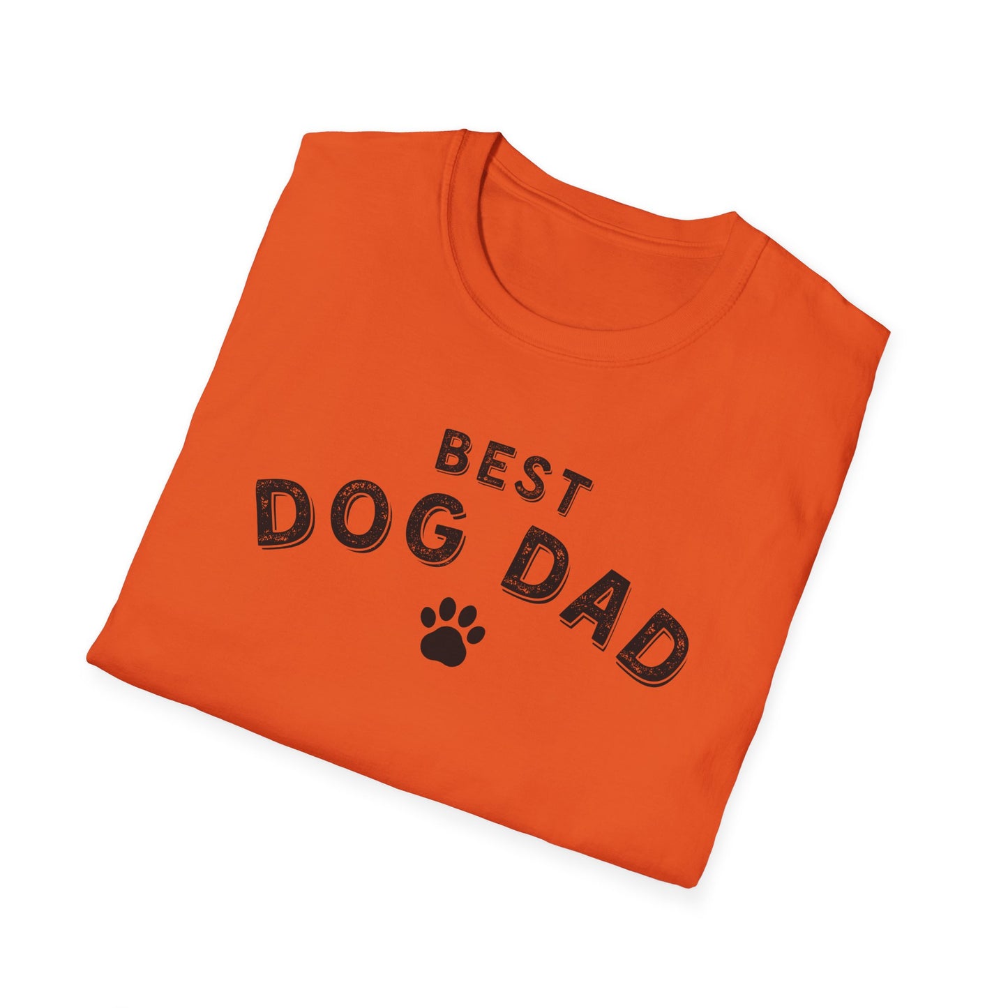 Best Dog Dad T-Shirt – Funny Dog Lover Shirt for Men, Paw Print Pet Dad Tee, Dog Father Gift