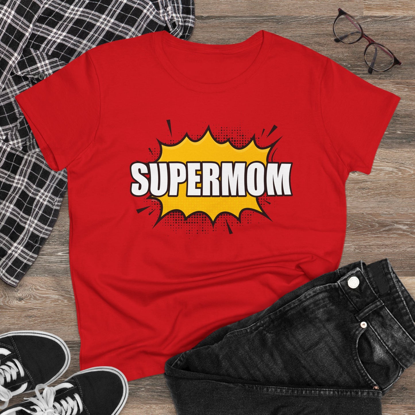 Supermom T-Shirt, Gift for Mom, Cute Summer Top, Mother's Day Gift, Family Gatherings, Casual Wear, Mom's Birthday, Supermom