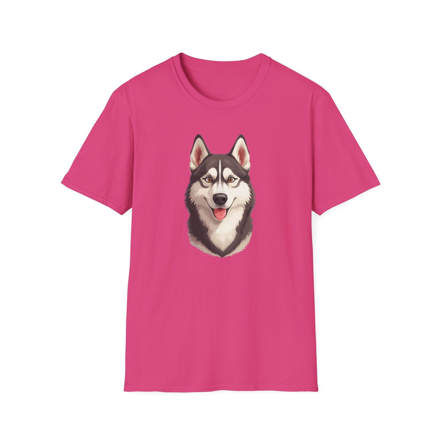 Siberian Husky Dog Portrait Shirt – Husky Dog Lover Gift, Cute Dog Mom Tee, Dog Dad Shirt, Pet Breed Apparel