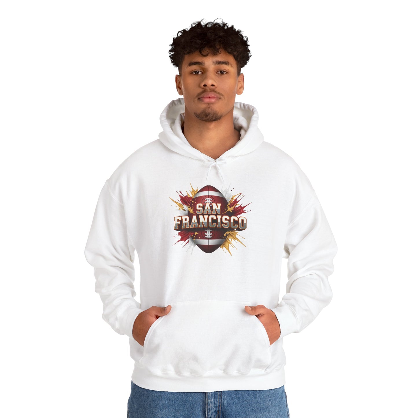 San Francisco Football Hoodie, San Francisco Team Hoodie, Football Gift for San Francisco Fans, Game Day Sports Fan Apparel, Football Fan