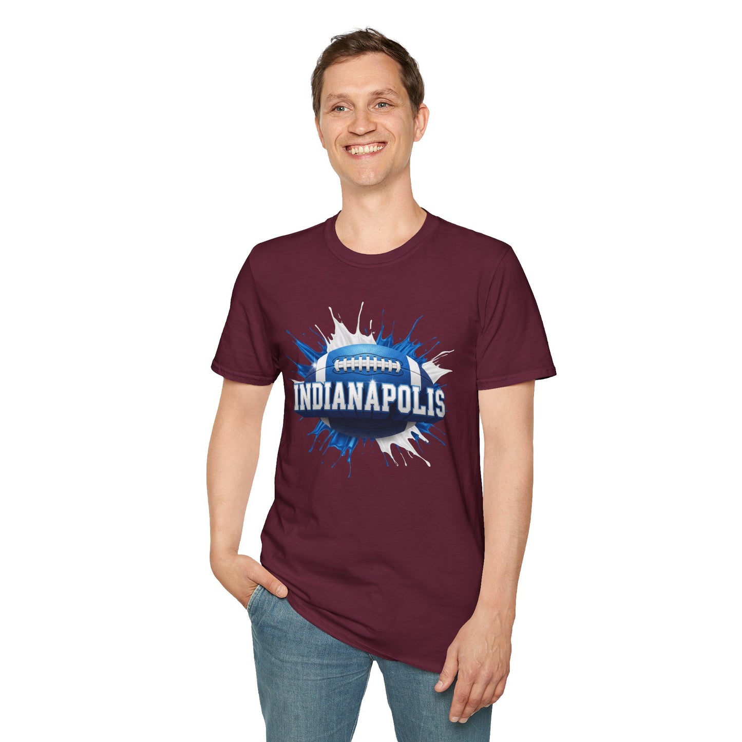 Indianapolis Football Unisex T-Shirt, Indianapolis Team Tee, Football Gift for Indianapolis Fans, Game Day Shirt, Sports Fan Apparel Tee