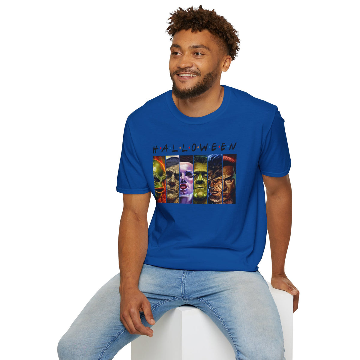 Monster Movie Villains Halloween Softstyle T-Shirt, Scary Movie Tee, Halloween Shirt, Horror Movie Fan Gift, Monster Movie Characters