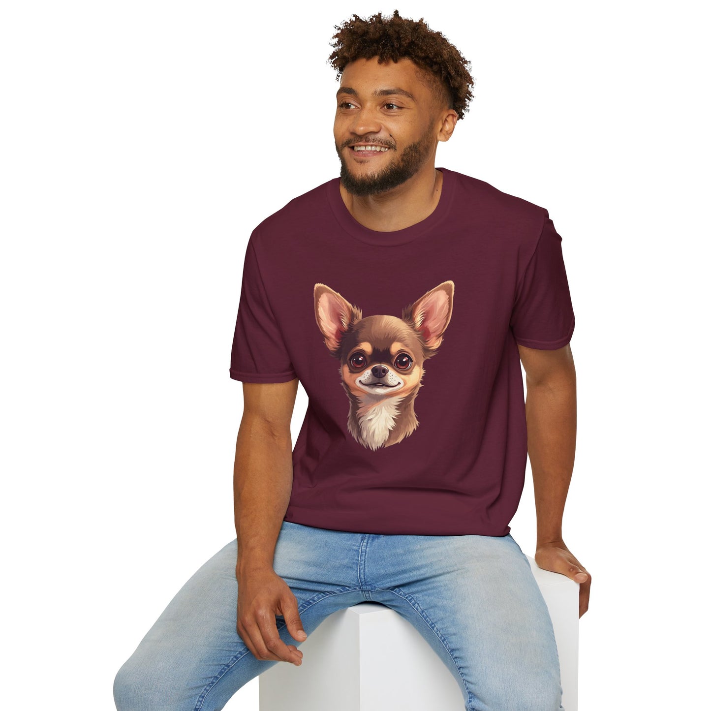 Chihuahua Dog Portrait Shirt – Chihuahua Dog Lover Gift, Cute Dog Mom Tee, Dog Dad Shirt, Pet Breed Apparel