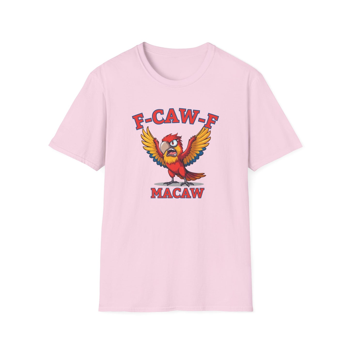 Funny F-CAW-F Macaw Parrot T-Shirt, Parrot Lover Shirt, Macaw Tee, Humorous Top, Macaw Parrot Apparel, Gift for him, Gift for her