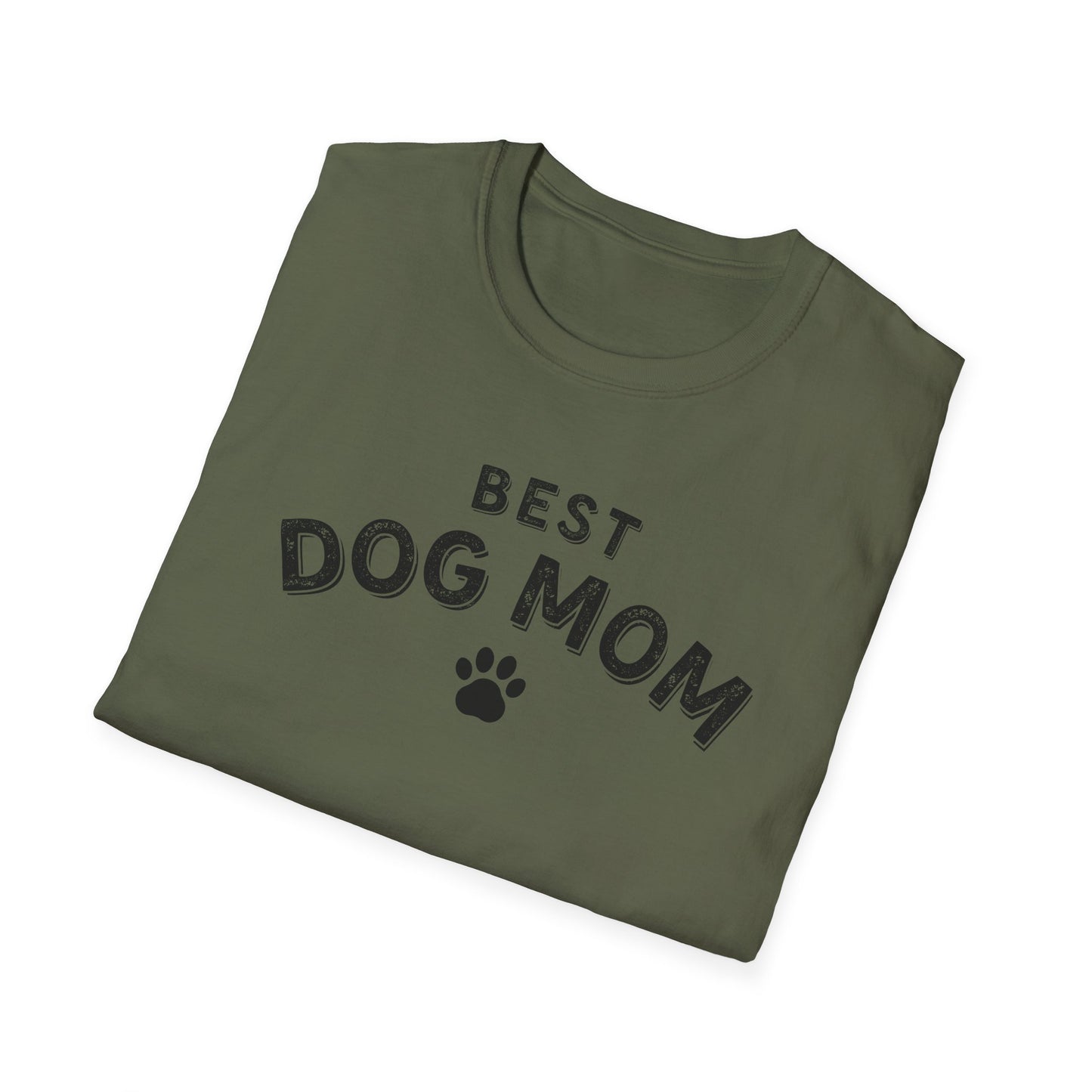 Best Dog Mom T-Shirt – Cute Dog Lover Shirt with Paw Print, Funny Pet Mom Gift Tee