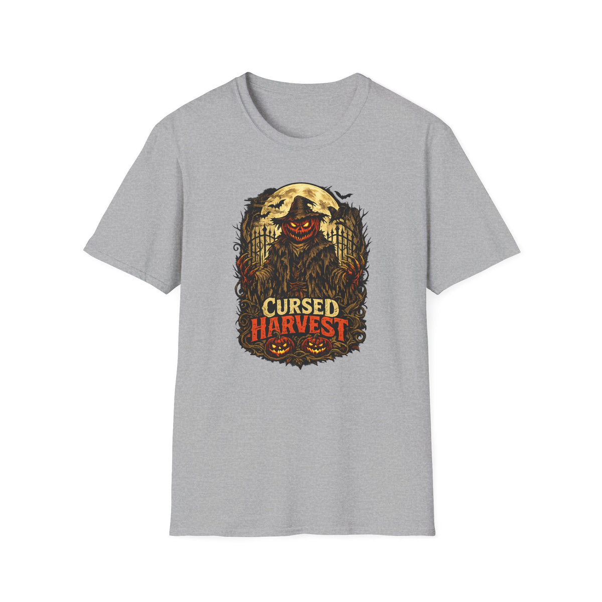 Halloween Scarecrow Shirt, Cursed Harvest T-Shirt, Scary Pumpkin Horror Tee, Haunted Harvest Shirt, Spooky Season Gift