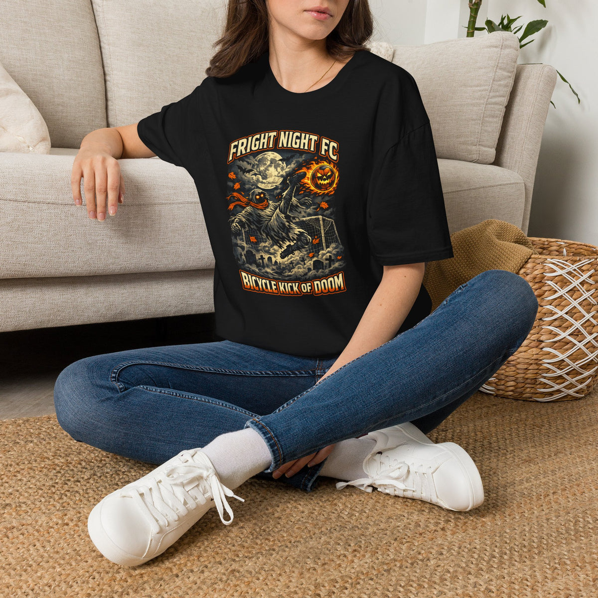 Halloween Soccer Shirt, Fright Night FC Tee, Mummy Soccer T-Shirt, Pumpkin Soccer Ball Shirt, Fall Sports Gift