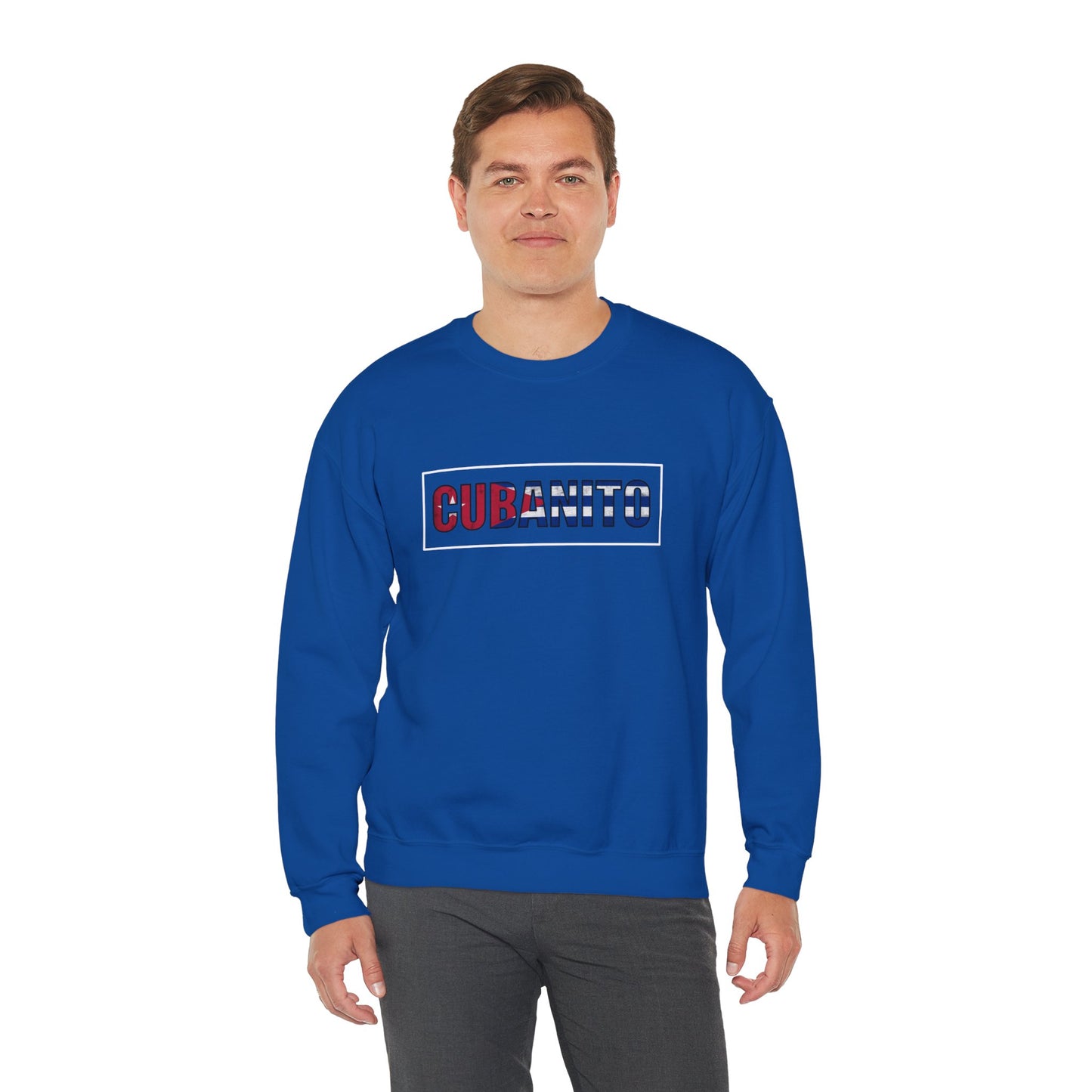 CUBANITO Sweatshirt – Cuban Flag Sweatshirt for Men, Latino Pride Sweatshirt, Cuba Heritage Top, Cuban Culture Graphic Sweatshirt