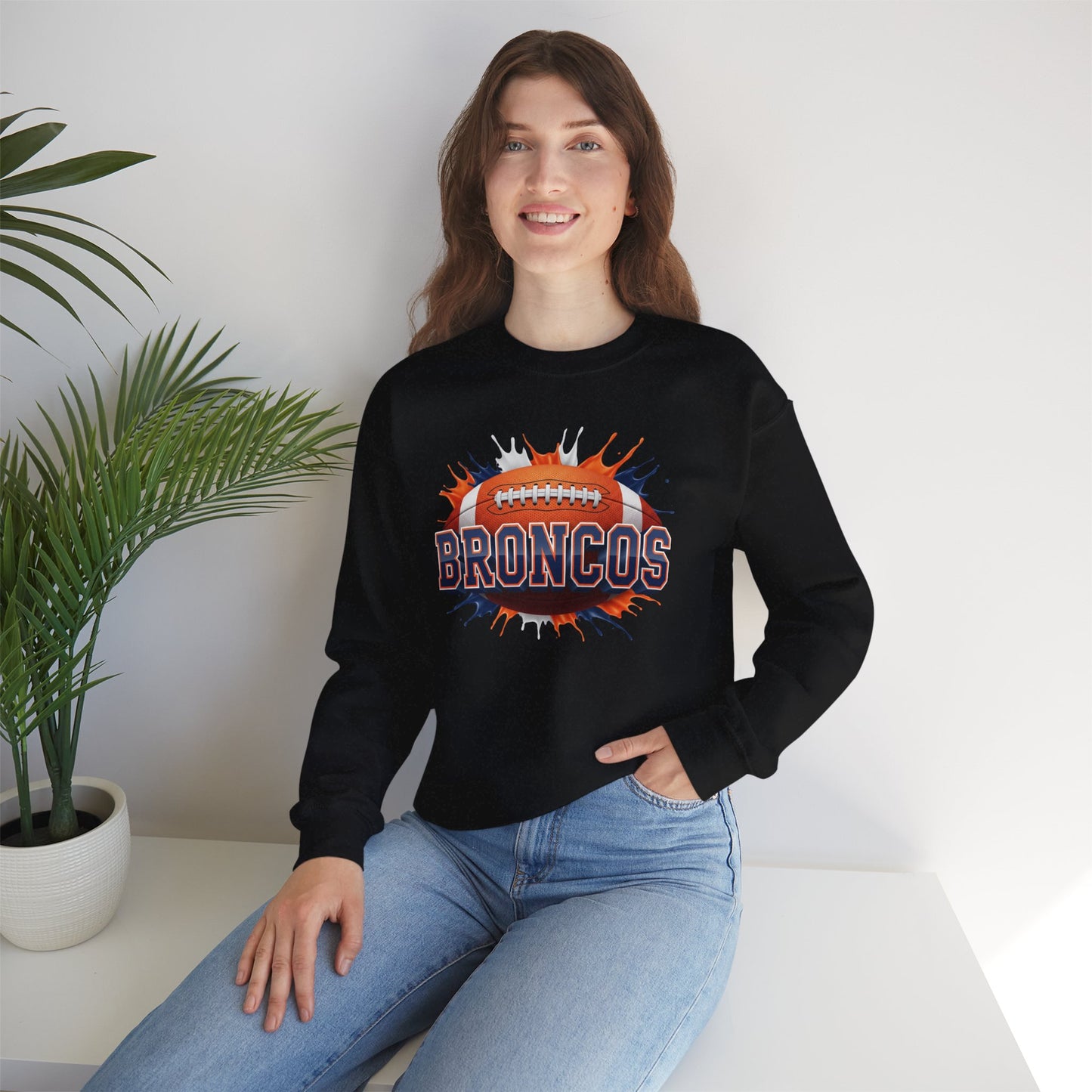 Denver Football Sweatshirt, Denver Team Sweatshirt, Football Gift for Denver Fans, Game Day Sports Fan Football Apparel
