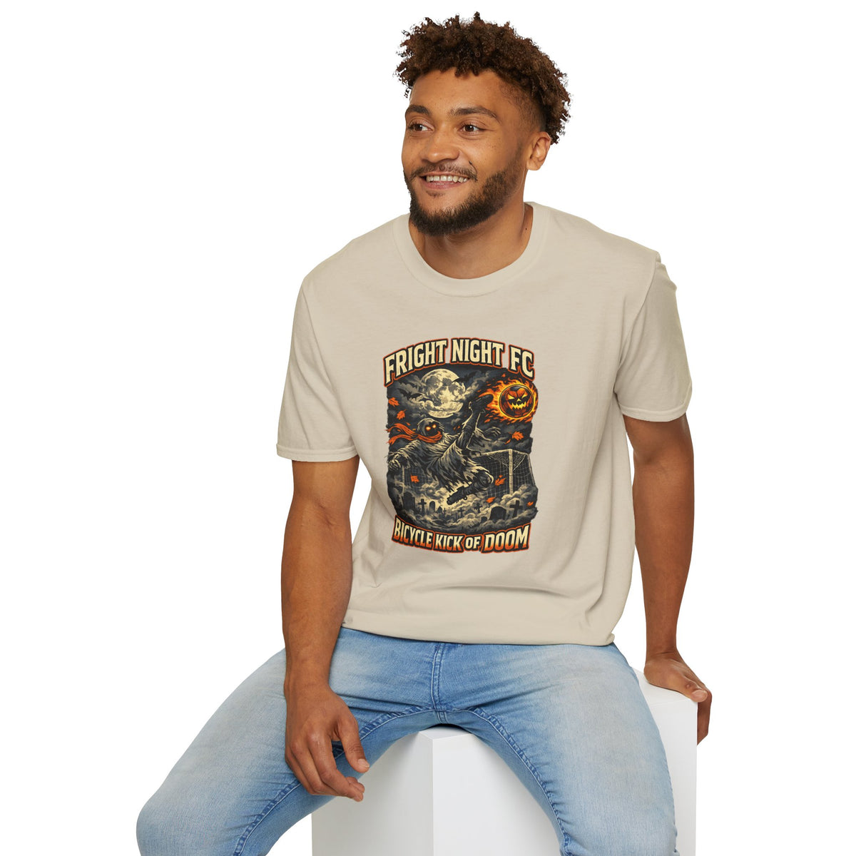 Halloween Soccer Shirt, Fright Night FC Tee, Mummy Soccer T-Shirt, Pumpkin Soccer Ball Shirt, Fall Sports Gift