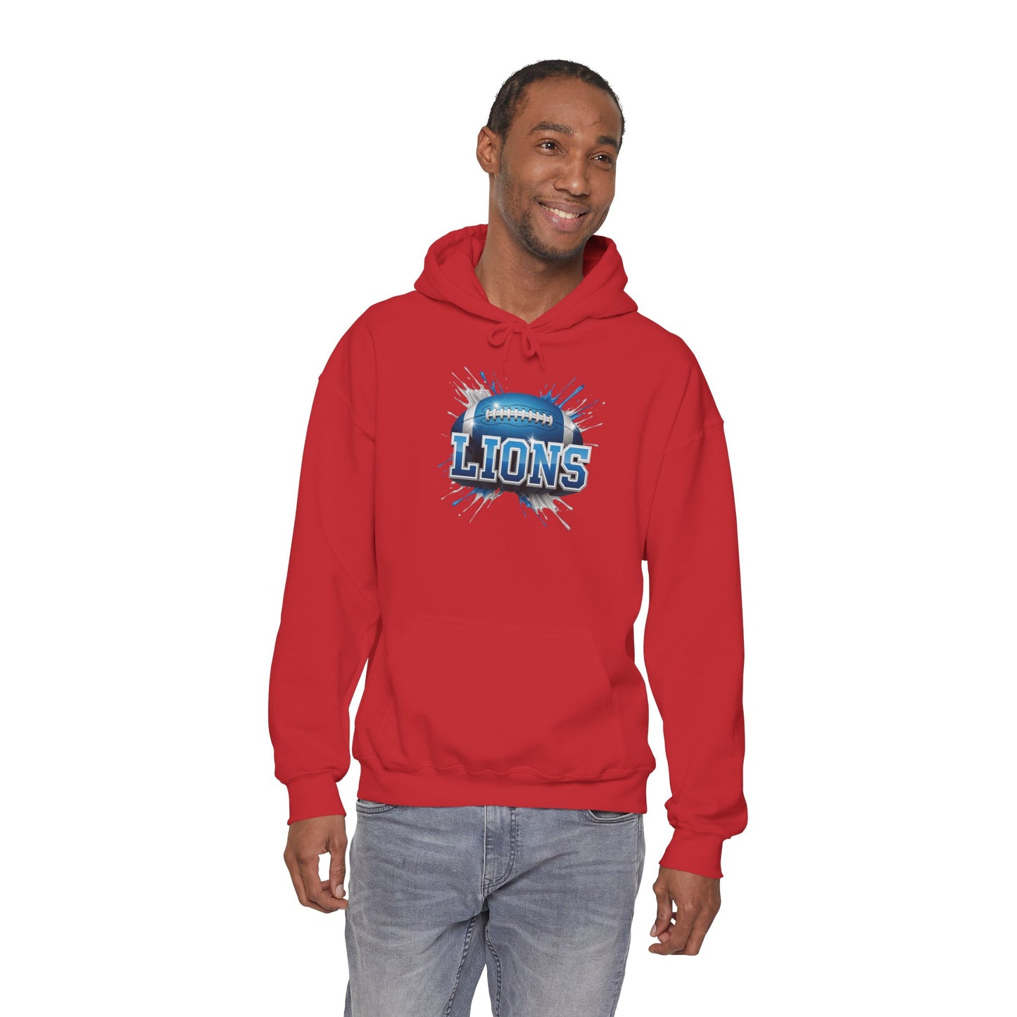 Detroit Football Hoodie, Detroit Team Hoodie, Football Gift for Detroit Fans, Game Day Sports Fan Apparel, Football Fan Gift