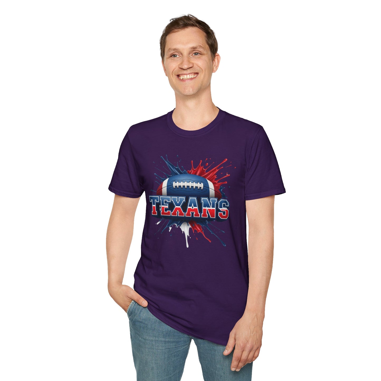 Houston Football Unisex T-Shirt, Houston Team Tee, Football Gift for Houston Fans, Game Day Shirt, Sports Fan Apparel, Football Tee