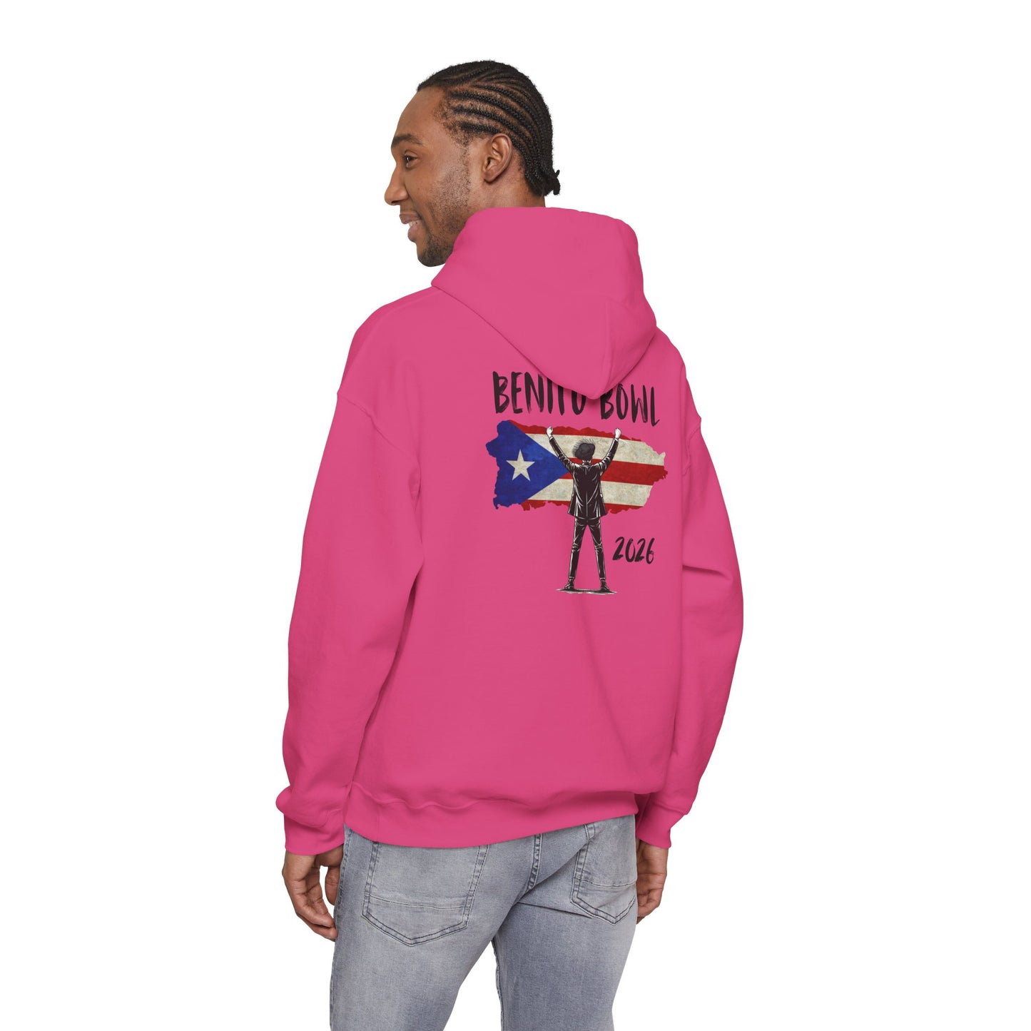 Benito Bowl PR Flag 2026 Hoodie, Benito Bowl XL, Football Fan Gift, Puerto Rico Boricua Heritage Culture Pride Hoodie