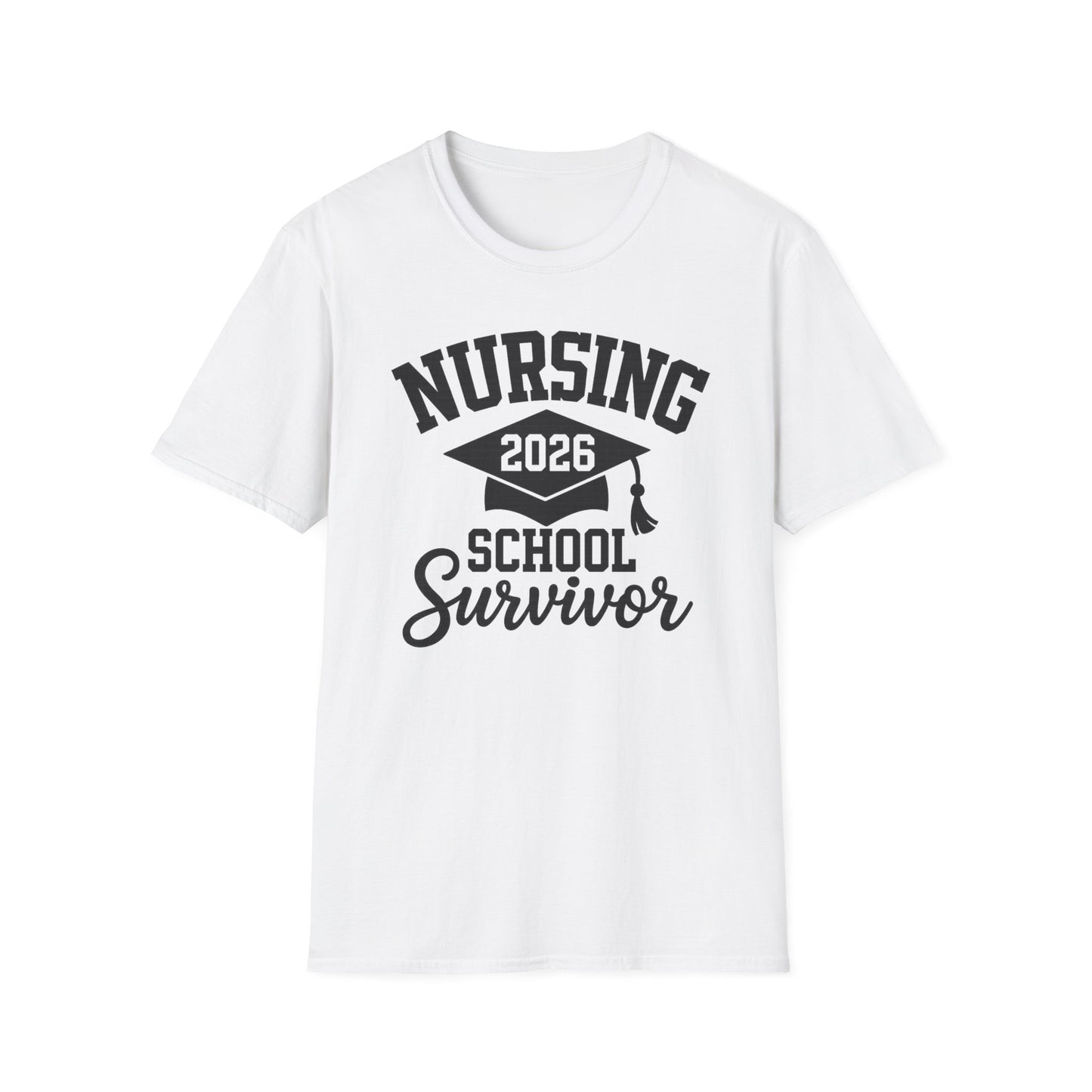 Nursing 2026 School Survivor T-Shirt, Nurse Graduation Shirt, RN Student Gift, Nursing School Grad Tee