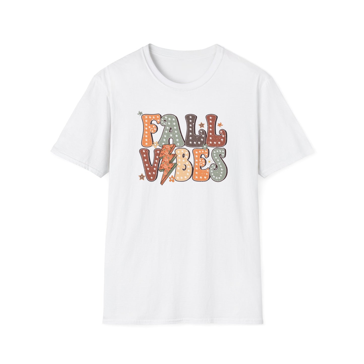 Fall Vibes T-Shirt, Autumn Graphic Tee, Cozy Shirt, Relaxing Casual Top, Seasonal Clothing, Thanksgiving Tee, Friendsgiving gift