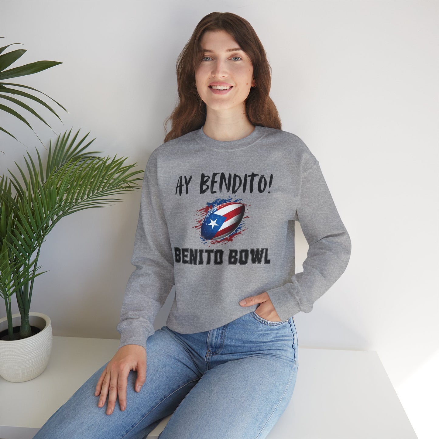 Ay Bendito! Benito Bowl Sweatshirt, Halftime Benito Shirt, Football Fan Gift, Benito Sweatshirt, Puerto Rico Heritage Boriqua Pride Gift